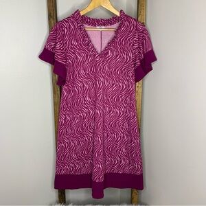 VOY Purple Patterned Dress Size S